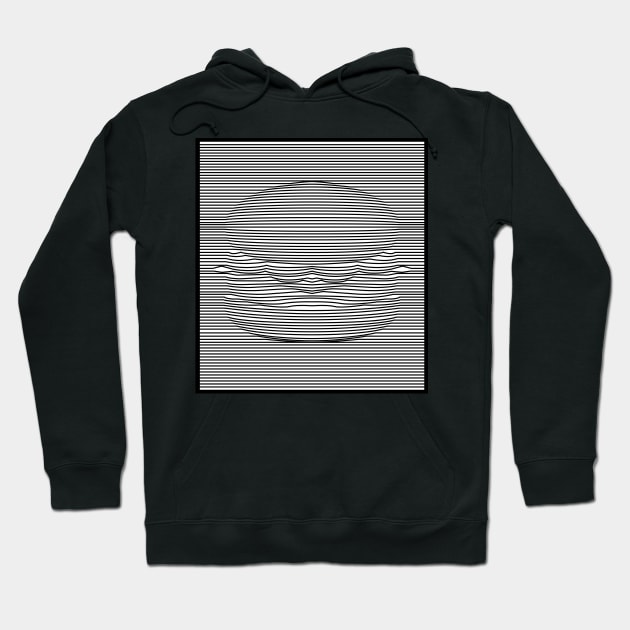 Optical Illusion Burger Hoodie by CY